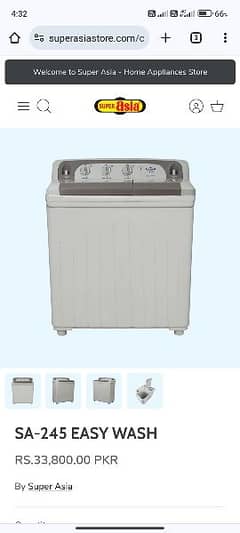 Super Asia Washer & Dryer in less price than company 0