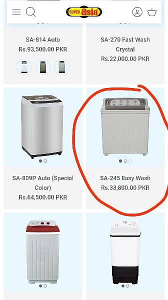 Super Asia Washer & Dryer in less price than company 1