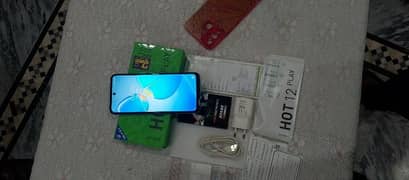 infinix hot 12 play 4 64 with box original charger 10 by 10