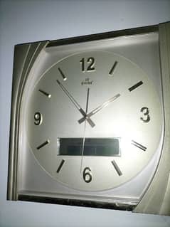 Wall Clock with digital date time day