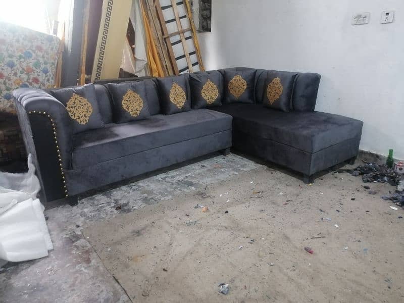 L shape sofa / corner sofa / six seater / velvet sofa / Sofa for sale 18