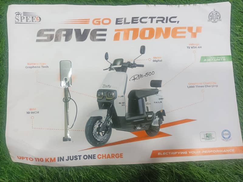 HI SPEED Electric Scooty  Motor 1200WATT  For Sale 5