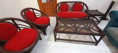 Pure wood  Sofa Set in red colour