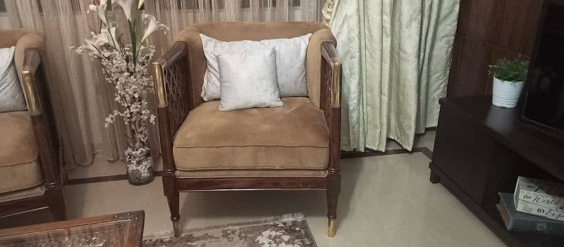 7 seater handcrafted sheesham sofa set 2