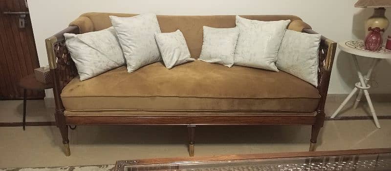 7 seater handcrafted sheesham sofa set 3