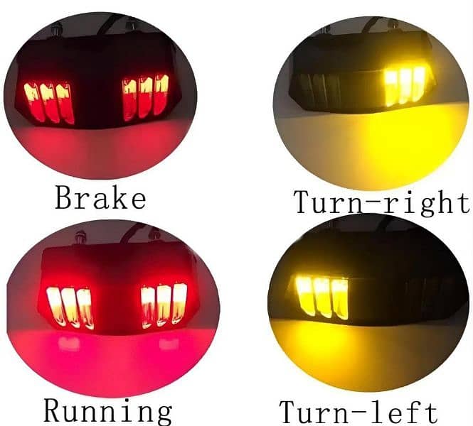 Universal motorbike back light with indictor DRL 0