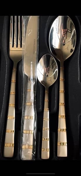 Silver Stainless 24 PCs Premium Steel Cutlery Set 2