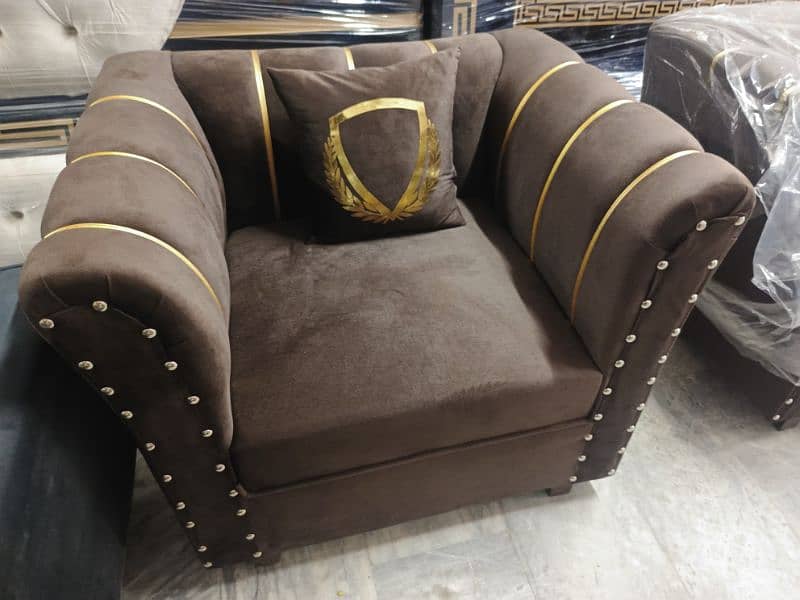 sofa set 3+2+1 brass design 0