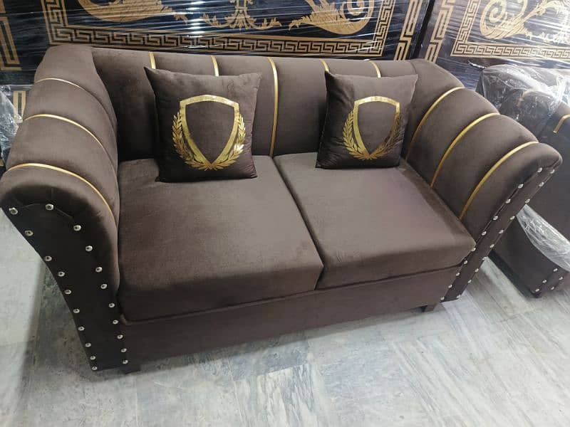 sofa set 3+2+1 brass design 1