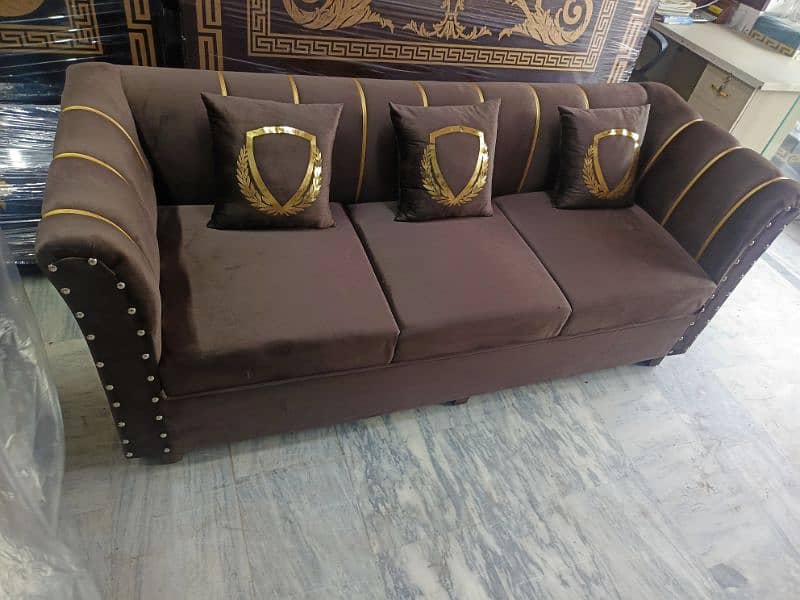 sofa set 3+2+1 brass design 2