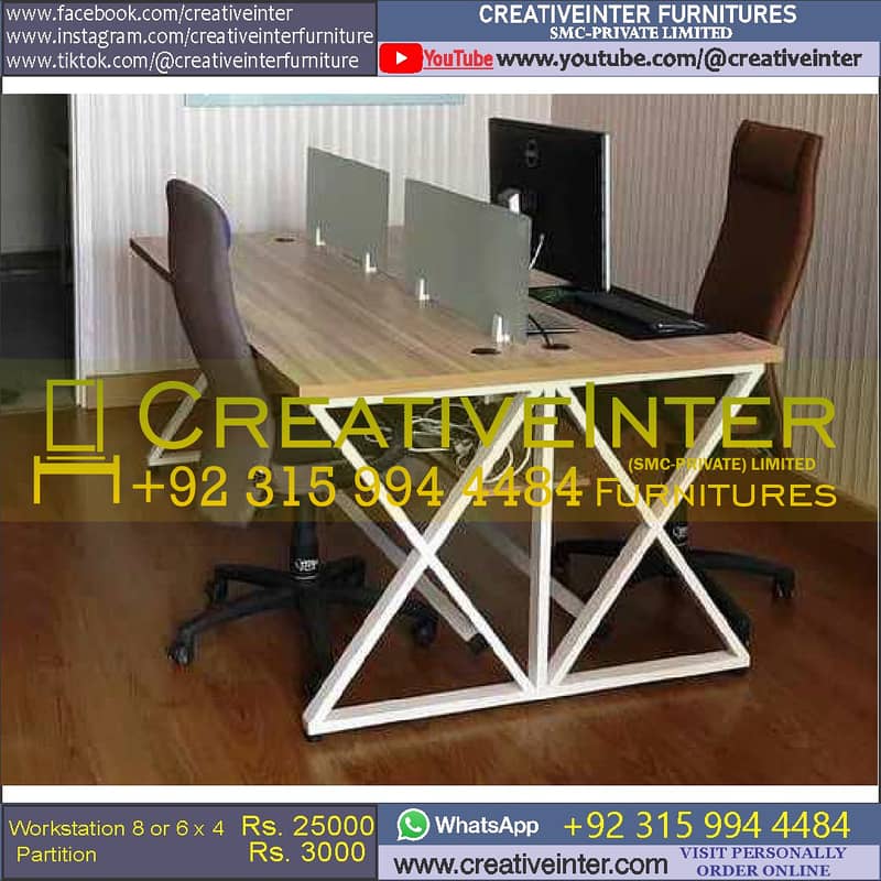 Office Meeting Conference Table Workstation Reception Chair Counter 10