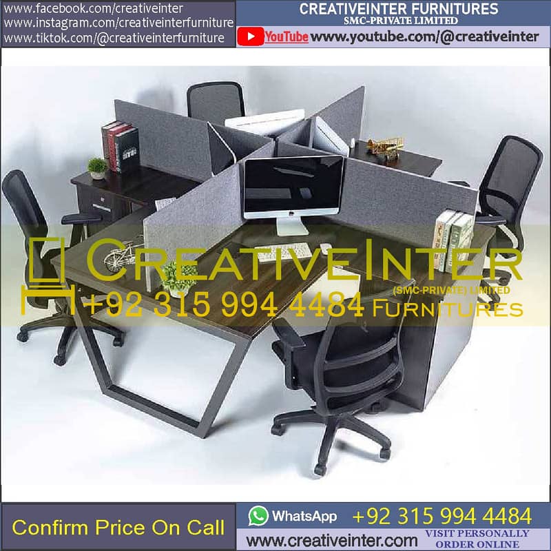 Study Office Table Workstation Gaming Desk Chair Computer Table 11