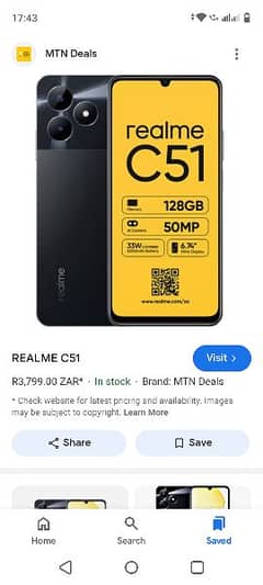 realm c51 fast charging 33 wat