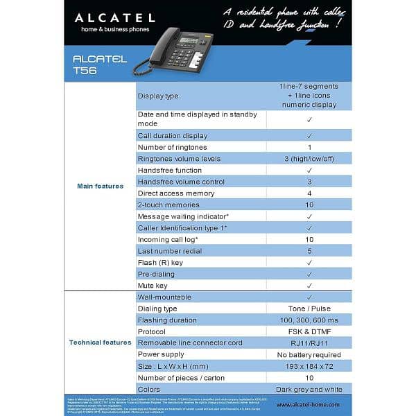Alcatel T56 Telephone Set 2