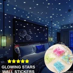 Glow in the dark Stars wall decals 100 PC's