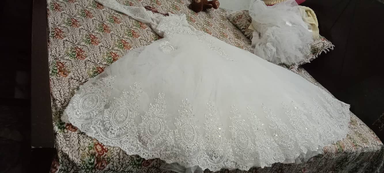 White bridal maxy or formal wear 3