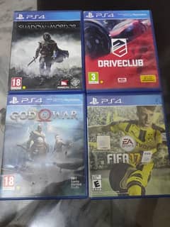 Selling PS4 games  condition excellent 10/10