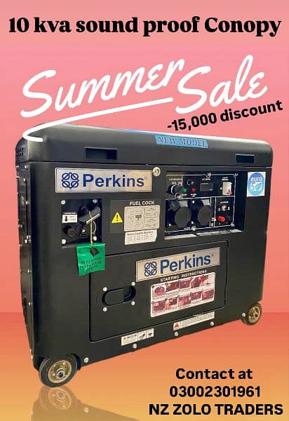 Generator 10 Kva sound proof Perkins Conopy 0