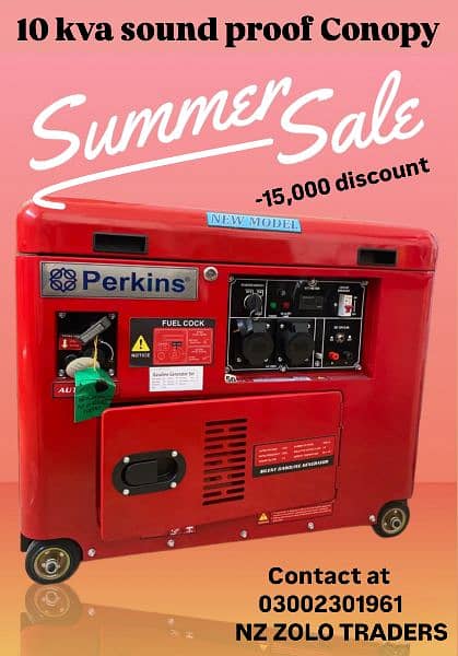 Generator 10 Kva sound proof Perkins Conopy 1