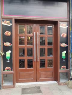 Outer door of cafe, restaurant and other shop