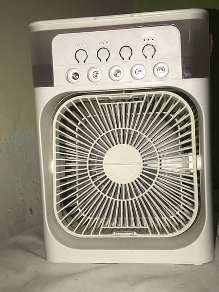Original Mini Air cooler Fan with Mist and 8 different Lights 1