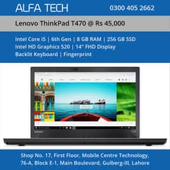 Lenovo ThinkPad T470 Laptop (i5-6th-8-256-14”-FHD) - ALFA TECH