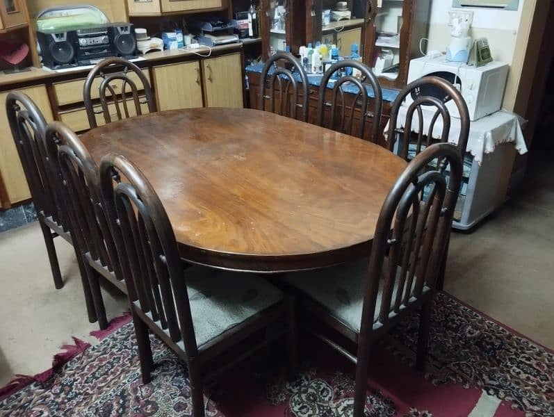 Wooden Dining Table with 8 chairs 2