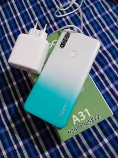 Oppo A31 128gb+6gb Box +Charger Sath ha. . condition Lush