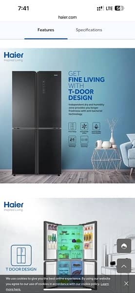 Haier 4 door refrigerator  new technology  invertor 0