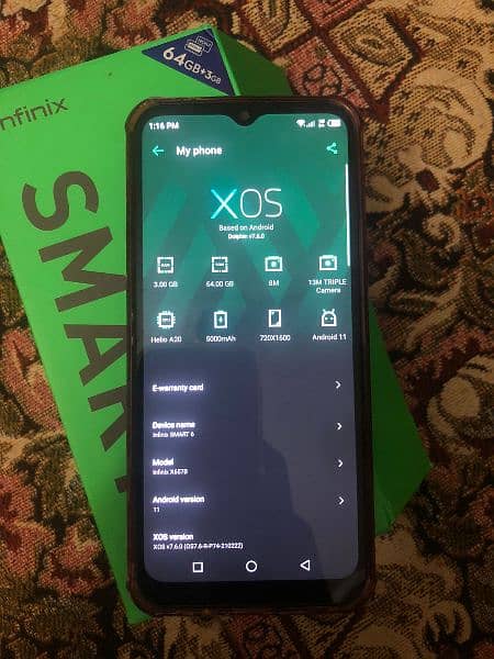 Infinix Smart 6 PTA Approved with Box and Accessories 0