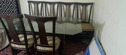 Dining Table chairs and shoqas 0
