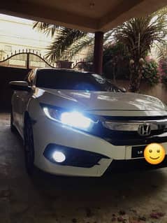 Honda Civic VTi Oriel 2016 white Lahore number 033/69-800/157