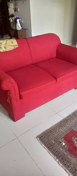 two seater sofa . wood structure . molty foam used 4