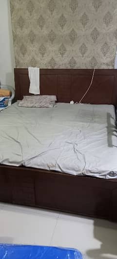 bed  & mattress with protector.