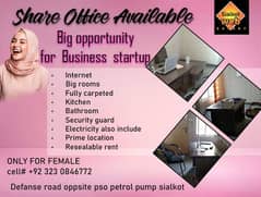 share office available for female 0