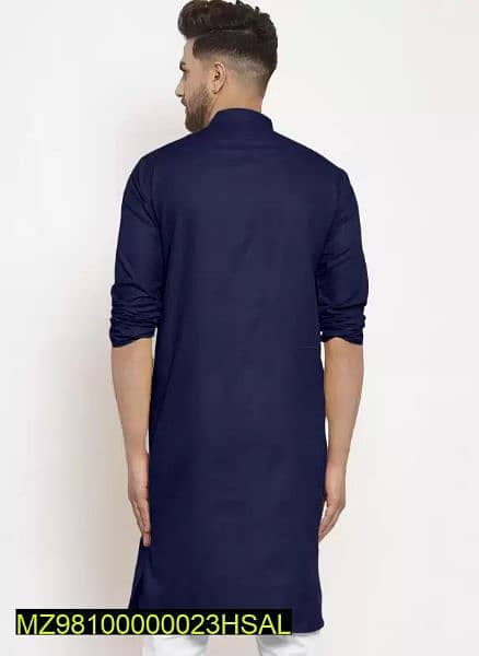 2pcs mens stich  cotton plain kurta pajama  medium size 4
