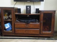 Bed, TV Trolley and Showcase