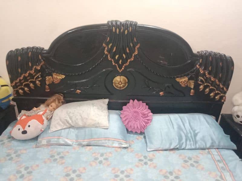 Solid wooden Bed set along with mattress Available 4