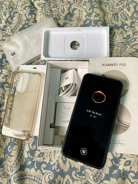 Huawei P50 (8gb 256gb) PTA Official Approved Complete Box 14