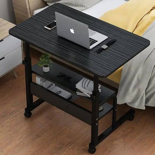 Adjustable height laptop table,study table , with bookshelfs 1