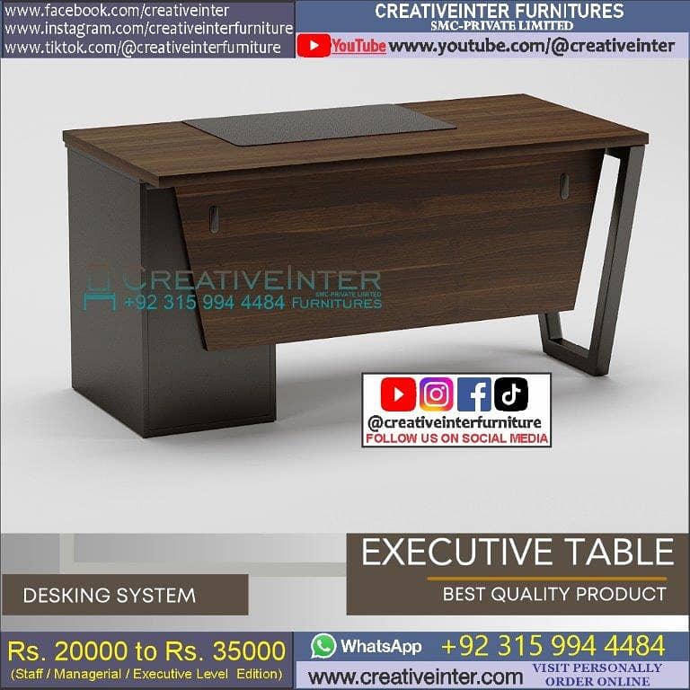 Office Executive Table Workstation Counter front Table Desk Chair Sofa 4