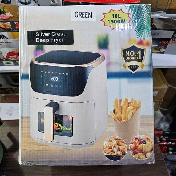 SILVER CREST AIR FRYER 10 LITER GERMAN AIRFRYER VISIBLE WINDOW TOUCH 0