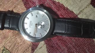 Ferre  Milano 1g141     . anthracite Dial black leather strap watch