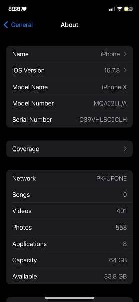 Iphone X  pta proved 5