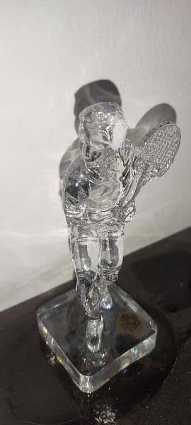 Beautiful and Elegant Tennis Player Crystal sculpture 1