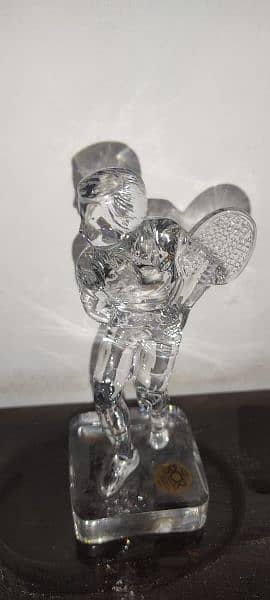 Beautiful and Elegant Tennis Player Crystal sculpture 2