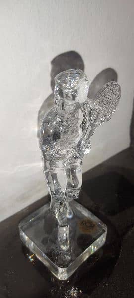 Beautiful and Elegant Tennis Player Crystal sculpture 3