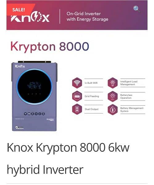 Knox 6kw krypton series PV8000w 0