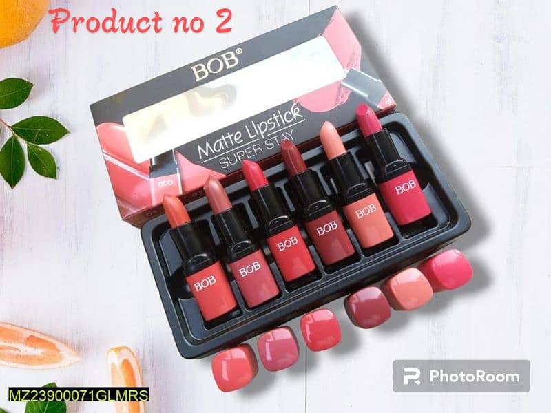 set of 10 Makeup Accessories / 6 In 1 Matte lipstick set 1