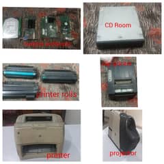 Computer components and other printer projector for sale in working